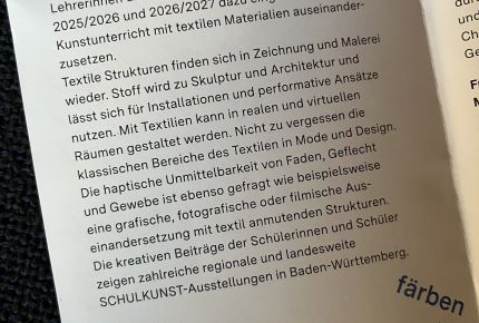 Wir sind dabei! Schulkunst-Ausstellung im Zinser in Tübingen 